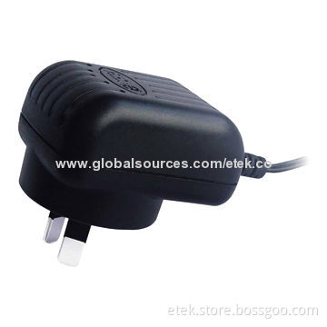 18W Switching Power Adapter with Australian AC Plug, 50 to 150mV Maximum Ripple and Noise Output